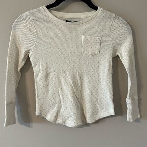 Girls gap thermal gold polka dot thermal shirt